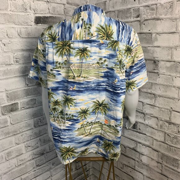 Vintage Chaps Ralph Lauren Hawaiian Casual Button Down Shirt - Picture 5 of 11